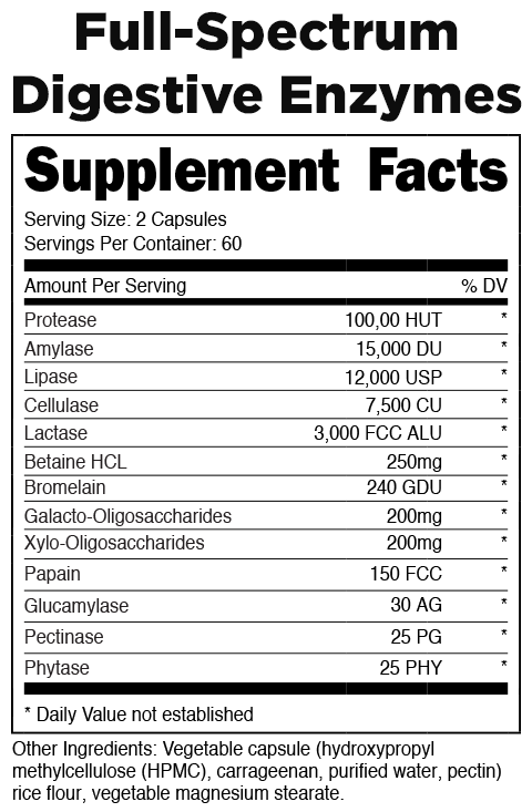 Bucked Up Digestive Enzymes, 120 Capsules