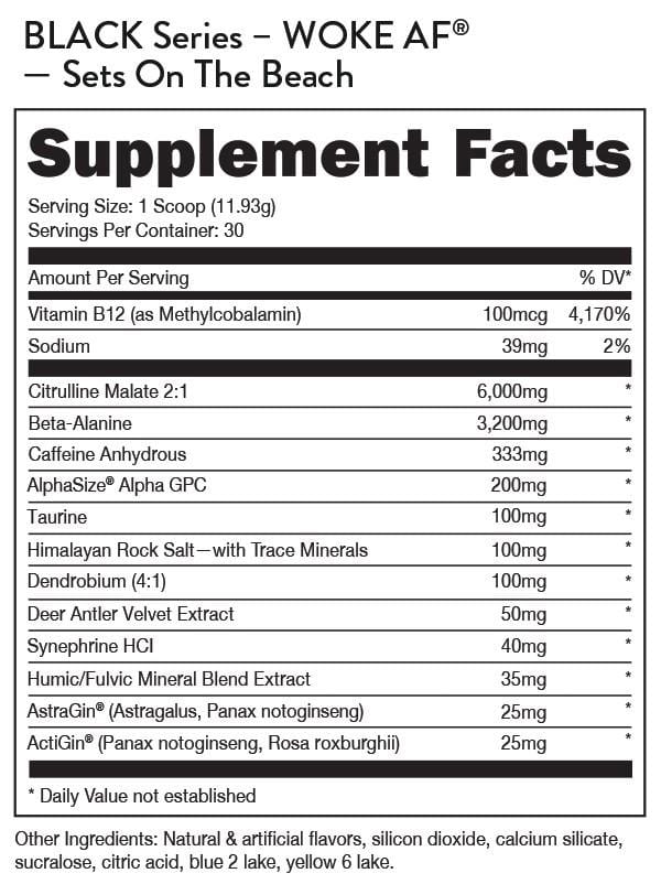 Bucked Up Black WOKE AF, 30 Servings