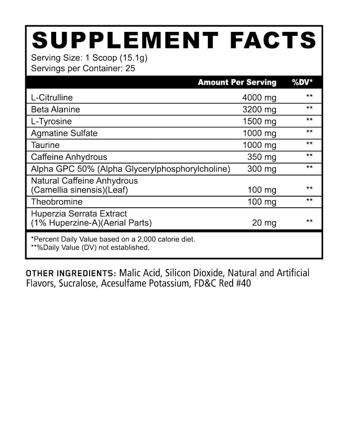 Panda Supps Panta Pre, 25 Servings