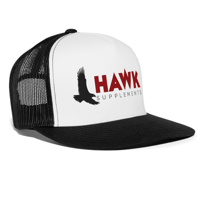Hawk Supplements Trucker Hat - white/black
