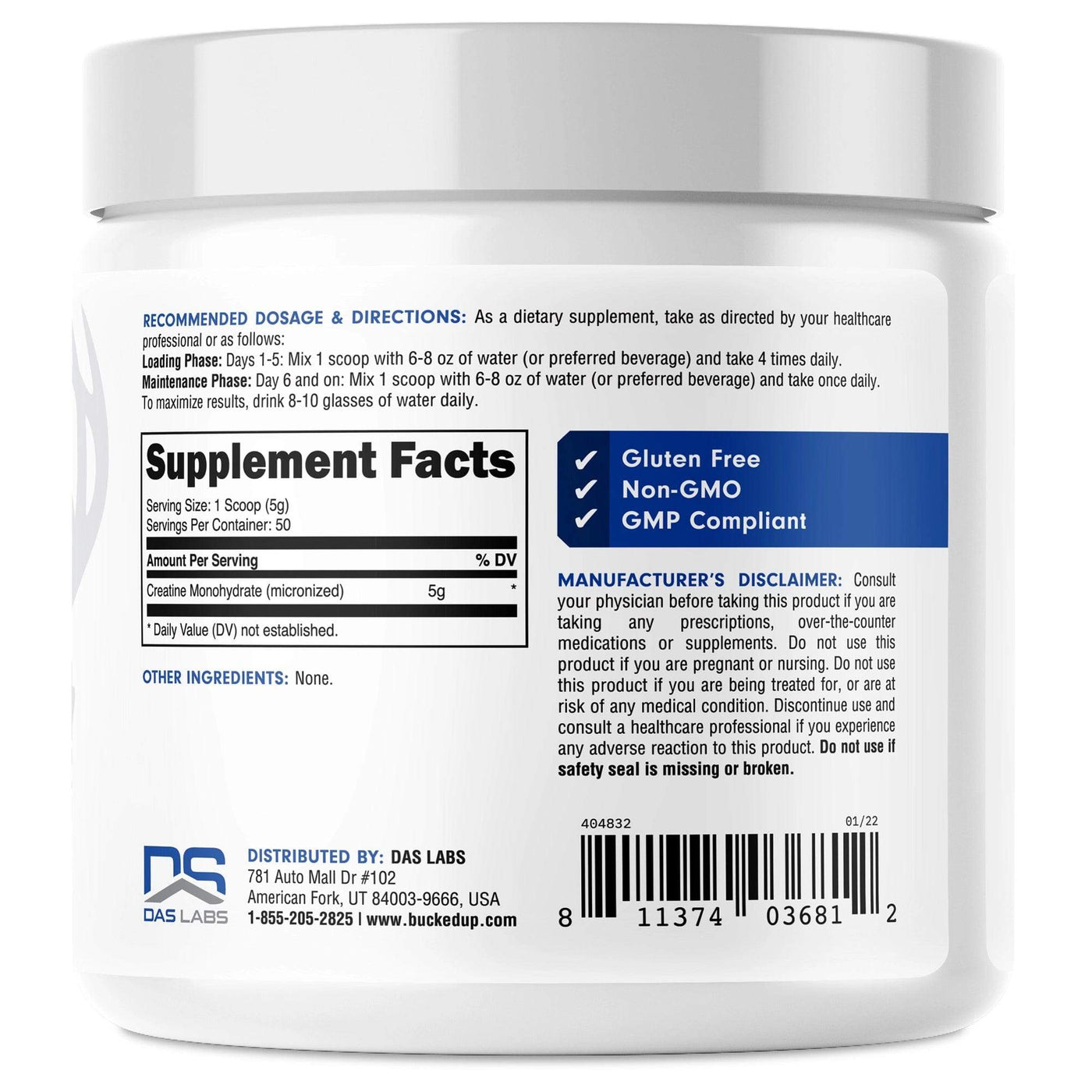 Bucked Up Creatine, 50 Servings