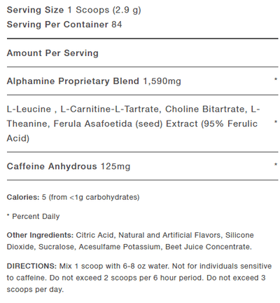 PEScience Alphamine, 84 Servings