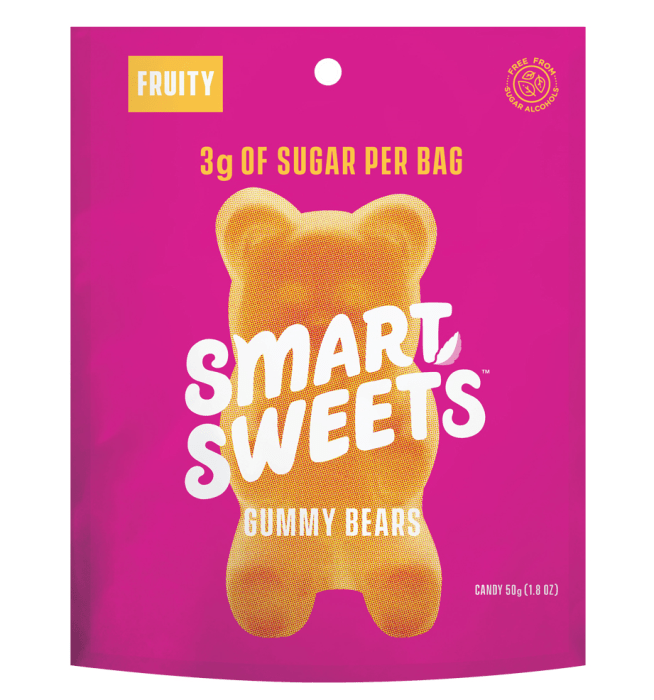 Smart Sweets Fruity Smart Sweets, Gummy Bears, 1.8oz Bag