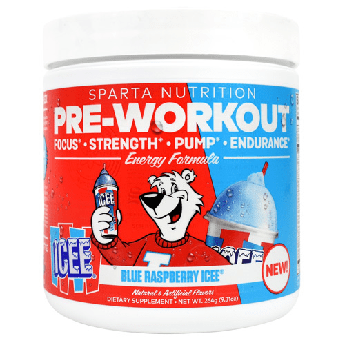 Sparta Nutrition Blue Raspberry Icee Sparta Nutrition Pre-Workout, 20 Servings